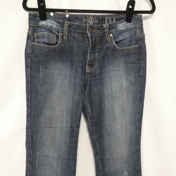 RAMPAGE | size 5 | Classic Blue Dark Wash Straight Cut Denim Jeans - Picture 6 of 16